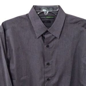 Men’s Shirt, Tattersall Mens Shirt, size 16 34/35, blue and white check, long sl